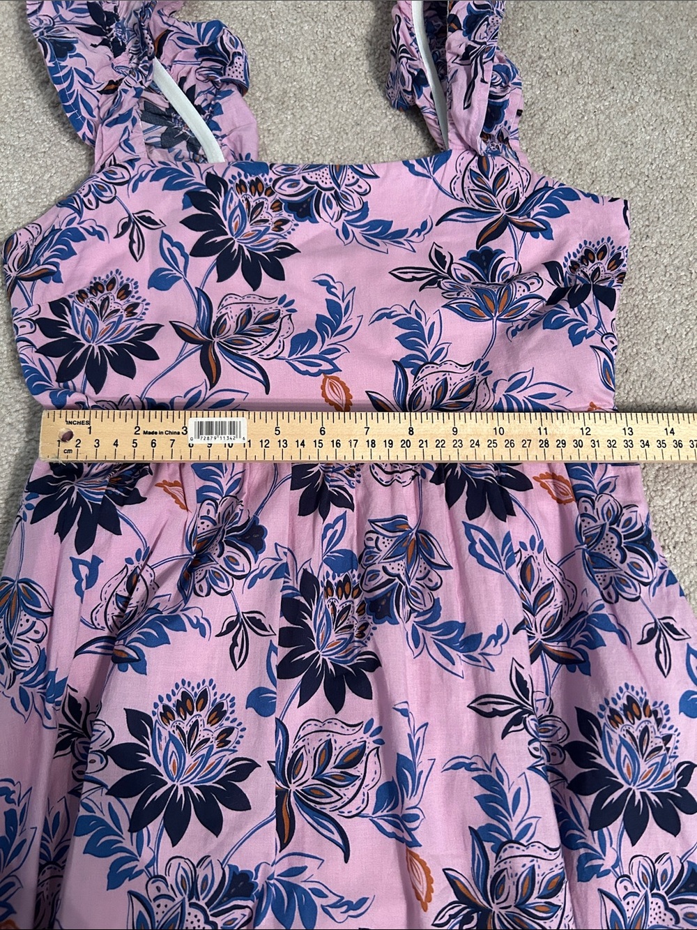 J. Crew Lavender Floral Ruffled Strap Sundress - Picture 3 of 8